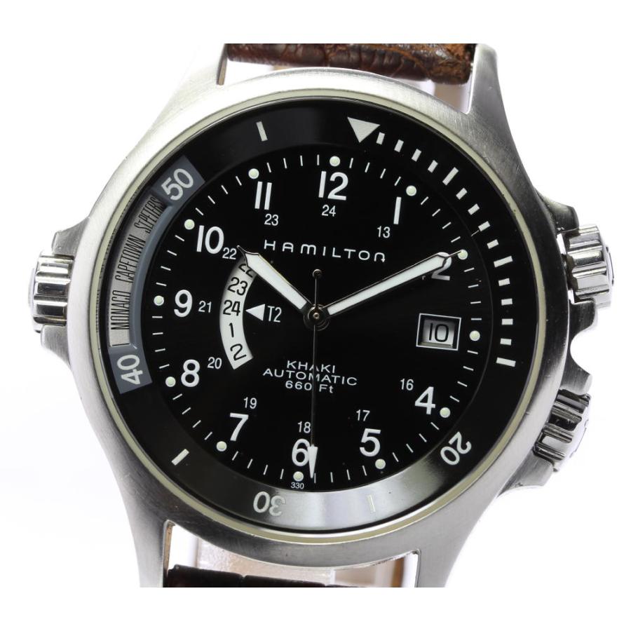 ☆訳あり【HAMILTON】ハミルトン カーキネイビー GMT H776150 自動巻き 