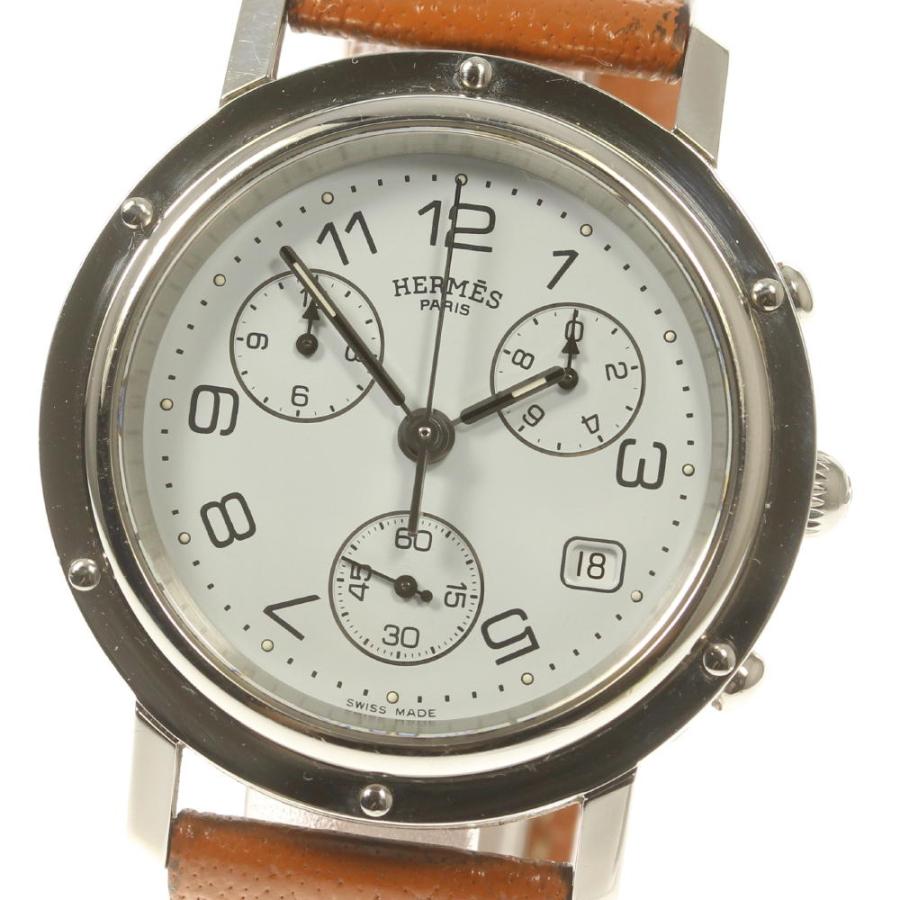 訳あり【HERMES】エルメス クリッパー クロノグラフ CL1.910 クォーツ