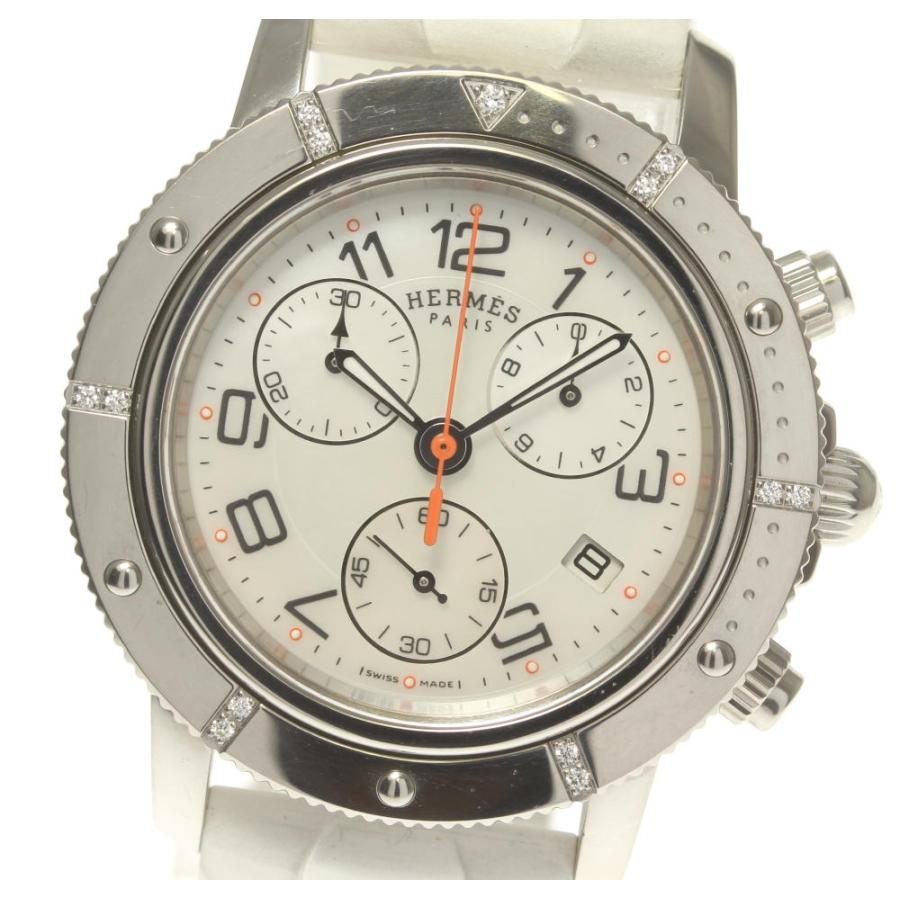 エルメス クリッパー CP2.430 クロノ ダイヤ シェル ユニセックス 時計 HERMES（エルメス） 【HERMES】エルメス クリッパーダイバークロノ