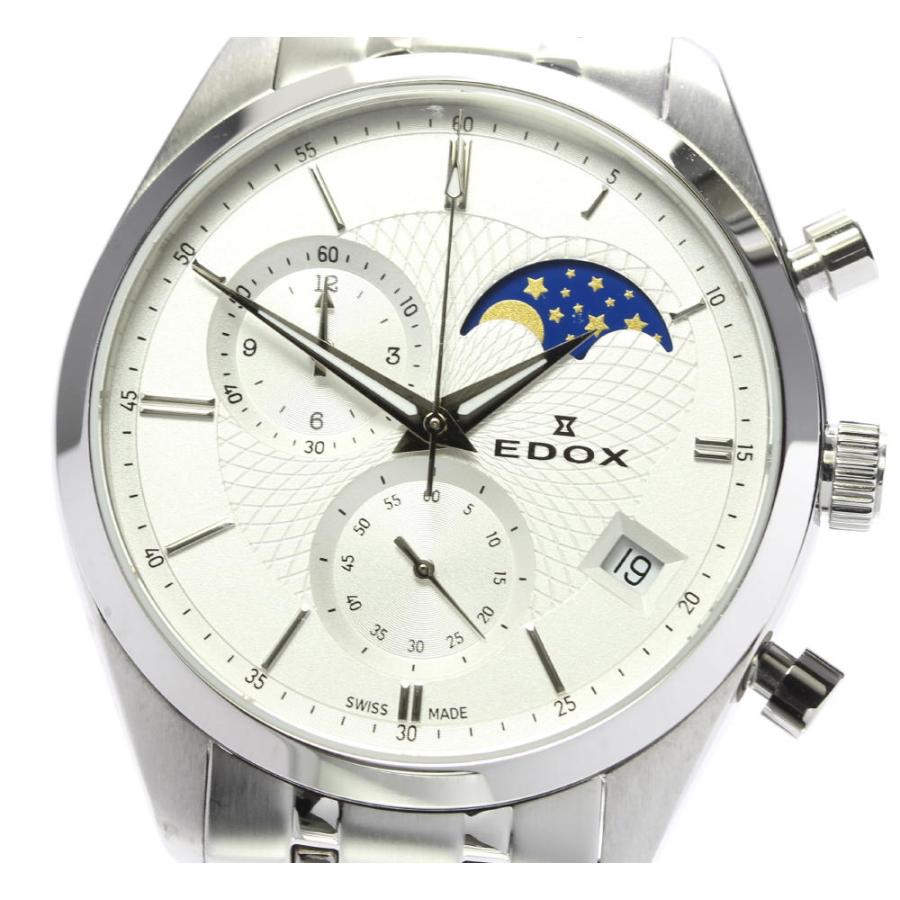 EDOX（エドックス） ☆良品【EDOX】エドックス ムーンフェイズ クロノ 