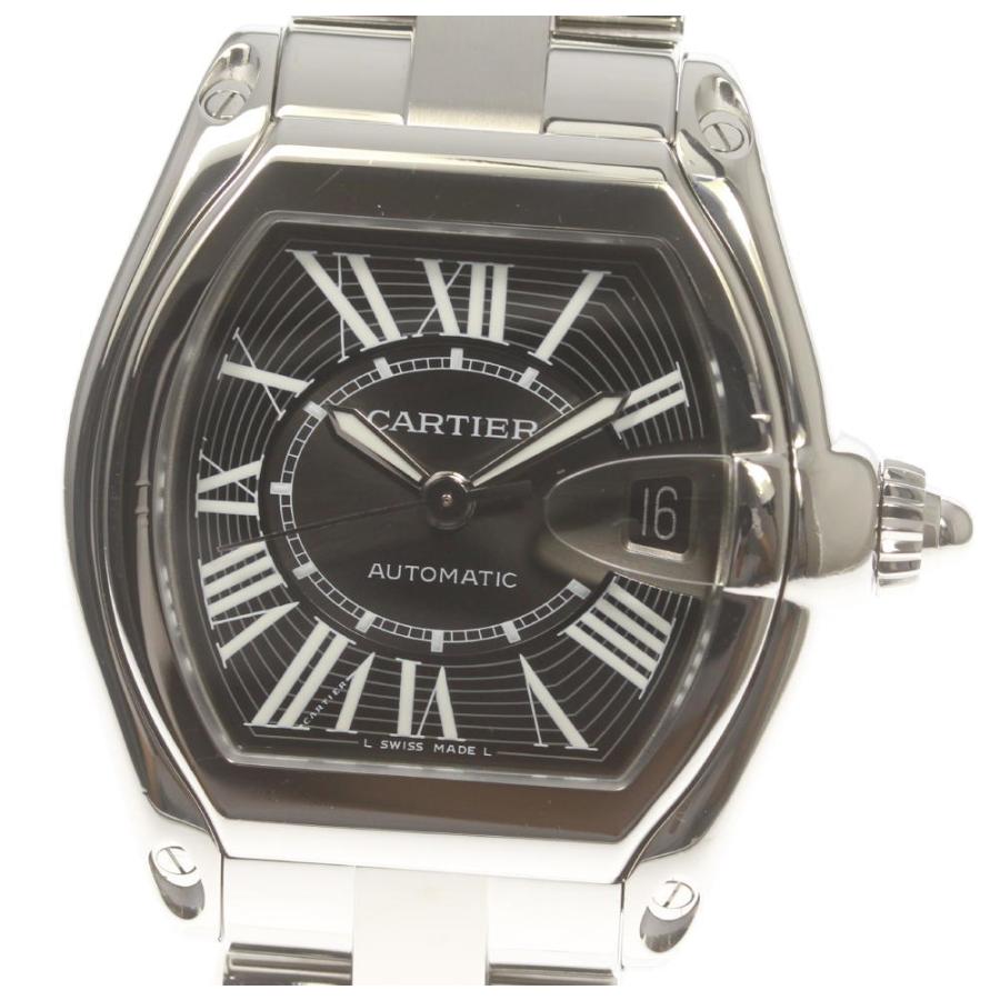 CARTIER カルティエ ウォッチ ロードスター LM 時計 W62041V3 腕時計_x000D_
 ステンレススチール ブラックローマ 自動巻き ブラックローマ文字盤 メンズ【中古】【460】 Cartier（カルティエ） ☆良品【CARTIER】カルティエ ロードスターLM