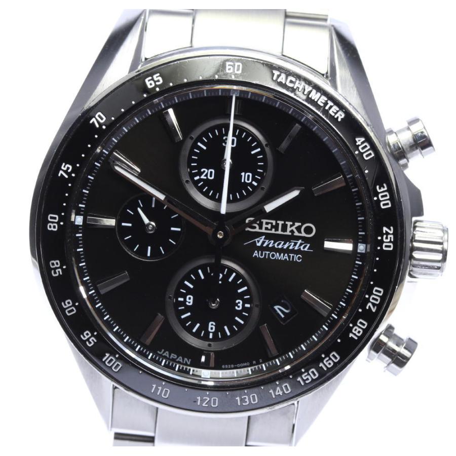 稼働】セイコー ブライツ 腕時計 自動巻き デイト アラビア ブラック文字盤