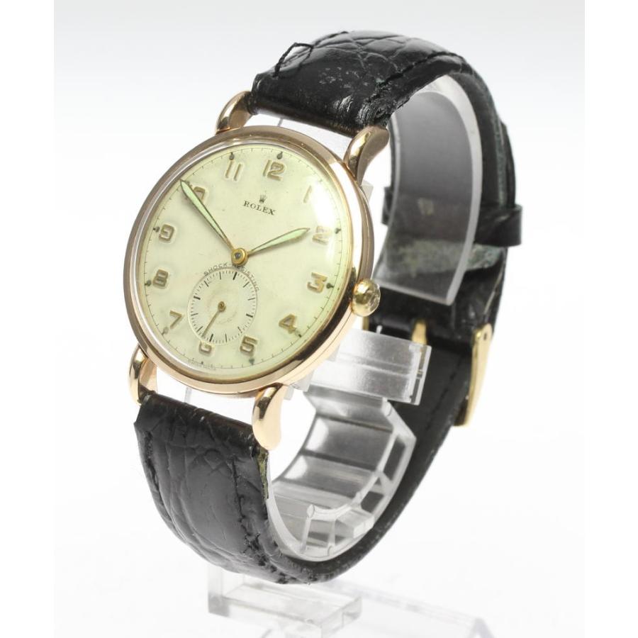 ROLEX 【ROLEX】ロレックス スモールセコンド 革ベルト 手巻き メンズ  