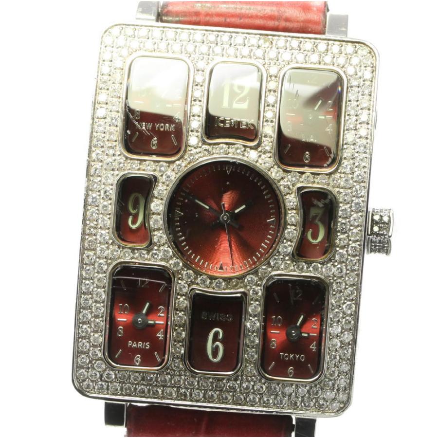 アイステック クインテンポ 5タイムゾーン 腕時計 メンズ スクエア ３針 アイステック クインテンポ 5タイムゾーン 腕時計 メンズ