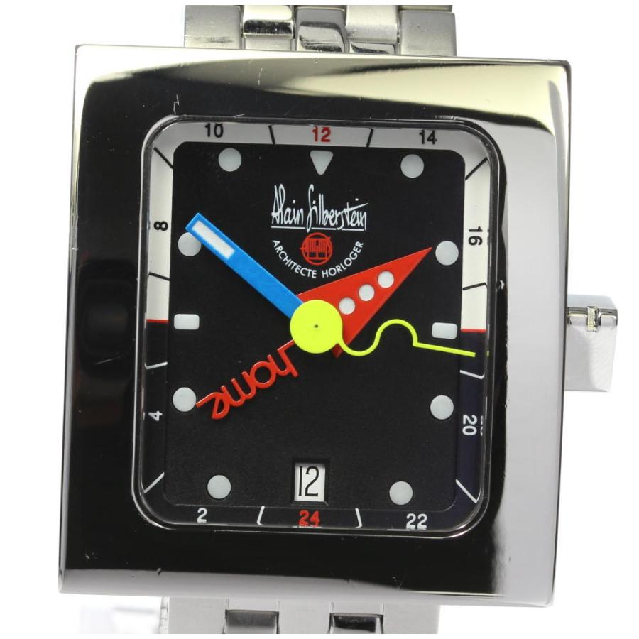 アラン・シルベスタイン Alain Silberstein ロンド GMT デイト 自動巻き メンズ 箱・保証書付き_963211 ALAIN SILBERSTEIN（アランシルベスタイン） ☆良品 箱付き【Alain