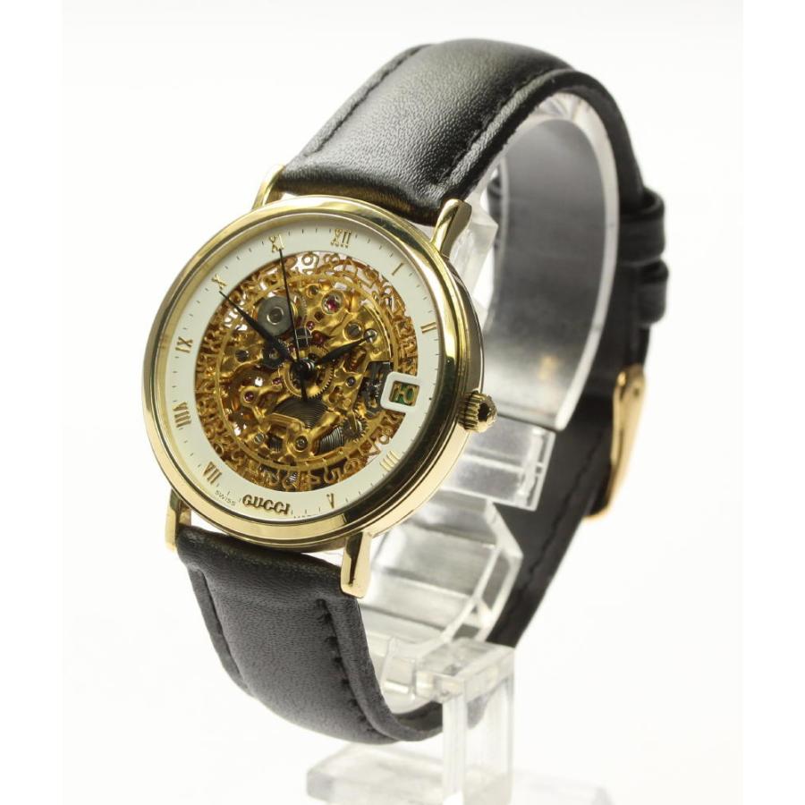 GUCCI（グッチ） ☆良品【GUCCI】グッチ スケルトン デイト K18YG 自動