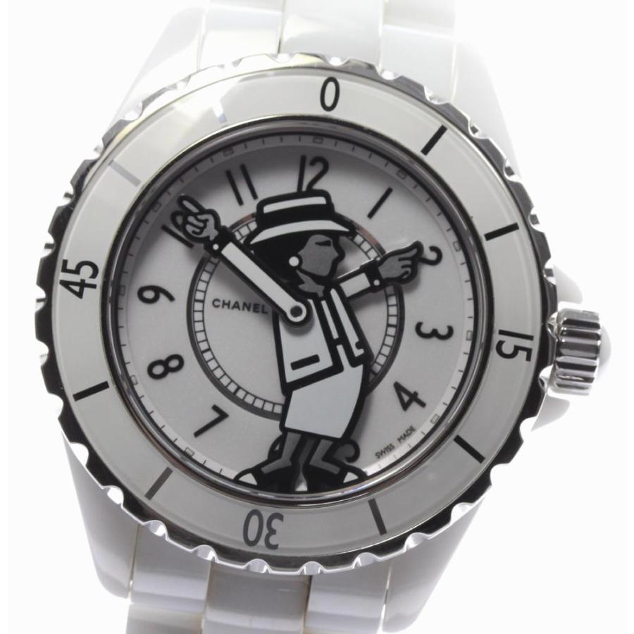 CHANEL（シャネル） ☆良品【CHANEL】シャネル J12 H5241 白セラミック 555本限定 マドモアゼル 自動巻き メンズ ...