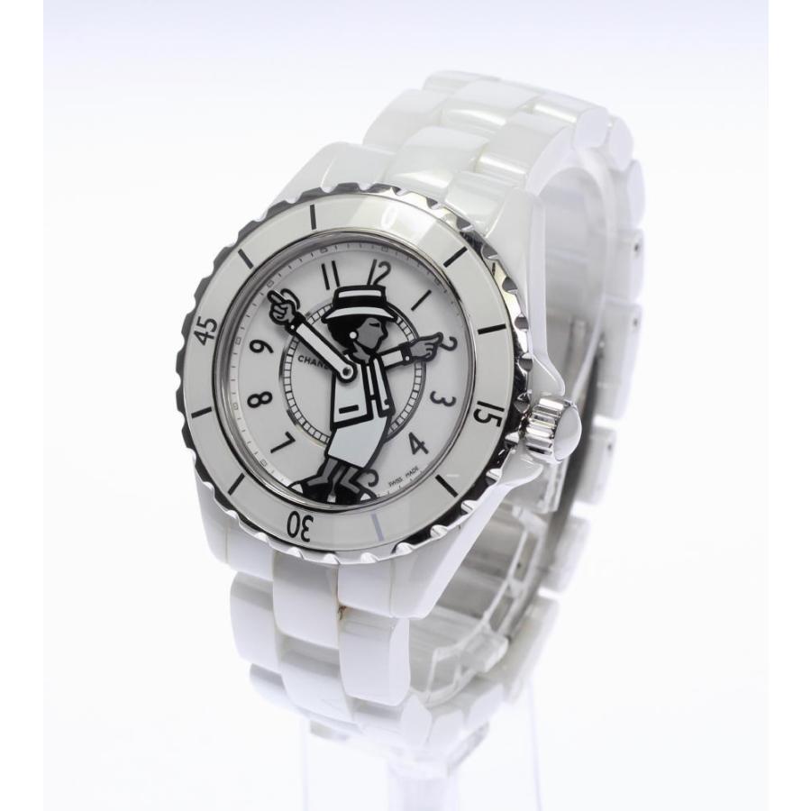CHANEL（シャネル） ☆良品【CHANEL】シャネル J12 H5241 白セラミック 555本限定 マドモアゼル 自動巻き メンズ ...