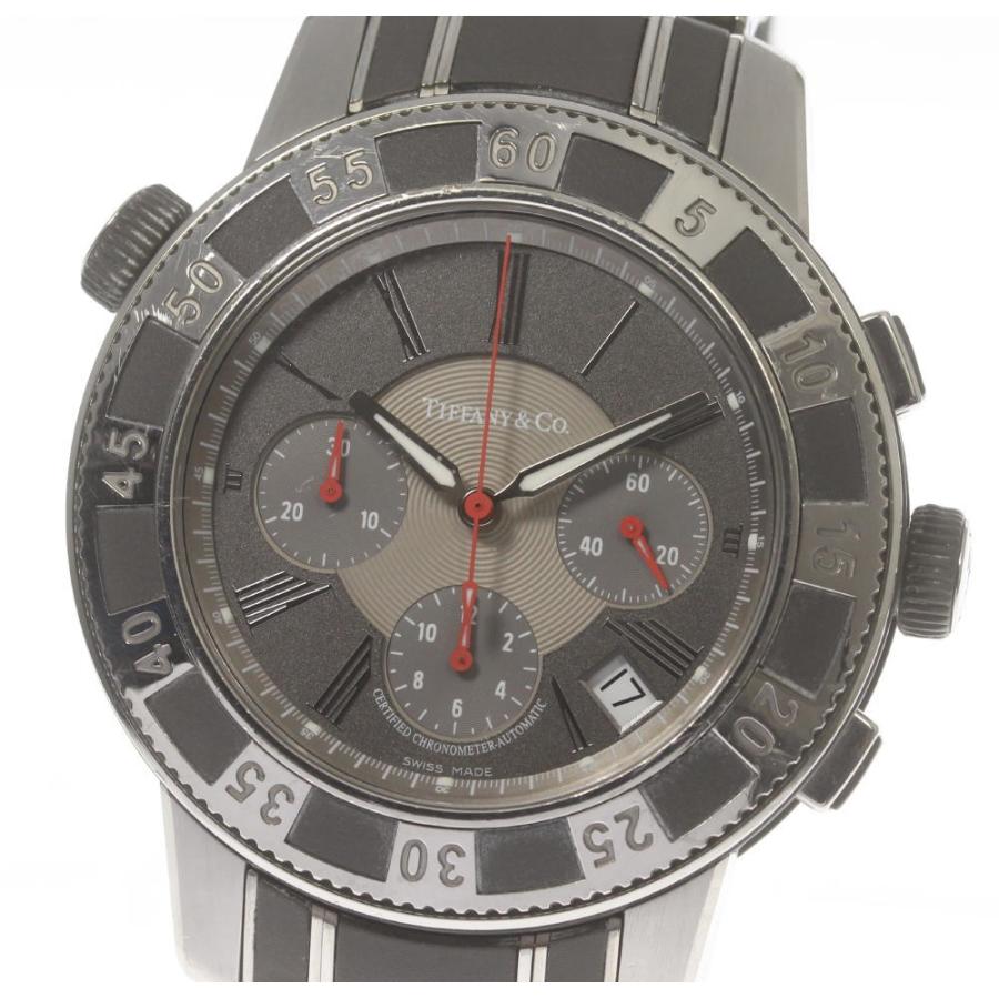 TIFFANY&Co.】ティファニー マーク デイト クロノグラフ T-57 自動巻き