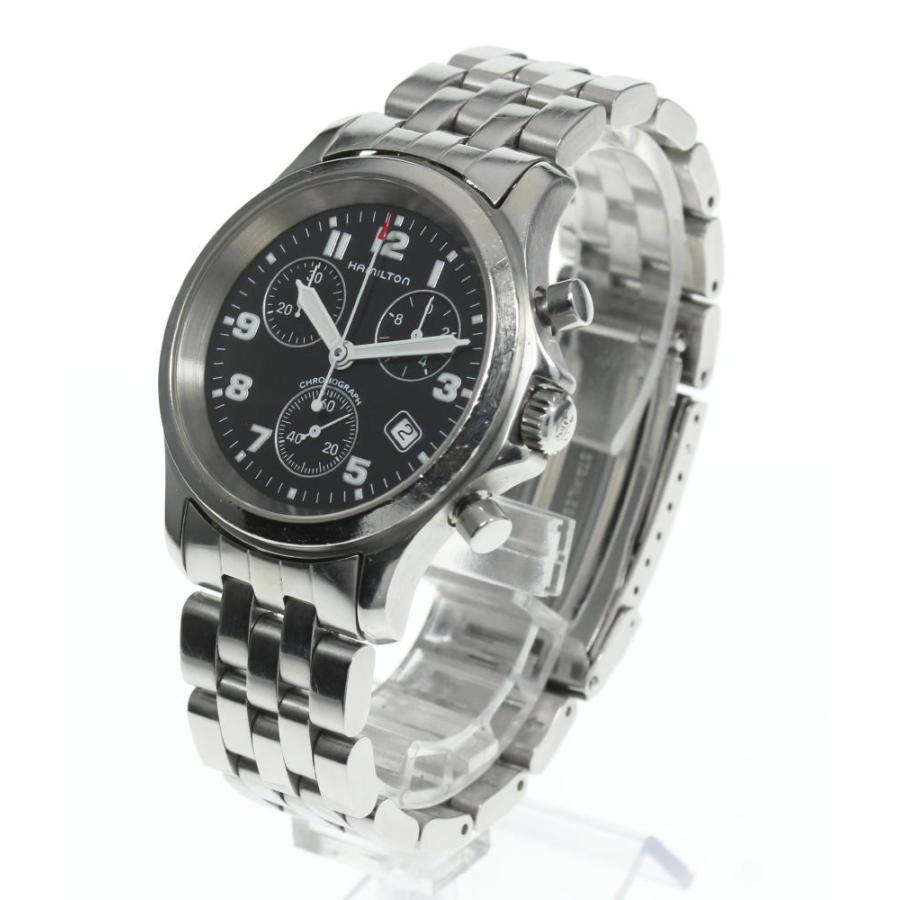 HAMILTON】ハミルトン クロノグラフ 3832 クォーツ メンズ HAMILTON 箱・保付【HAMILTON】ハミルトン クロノグラフ 3832