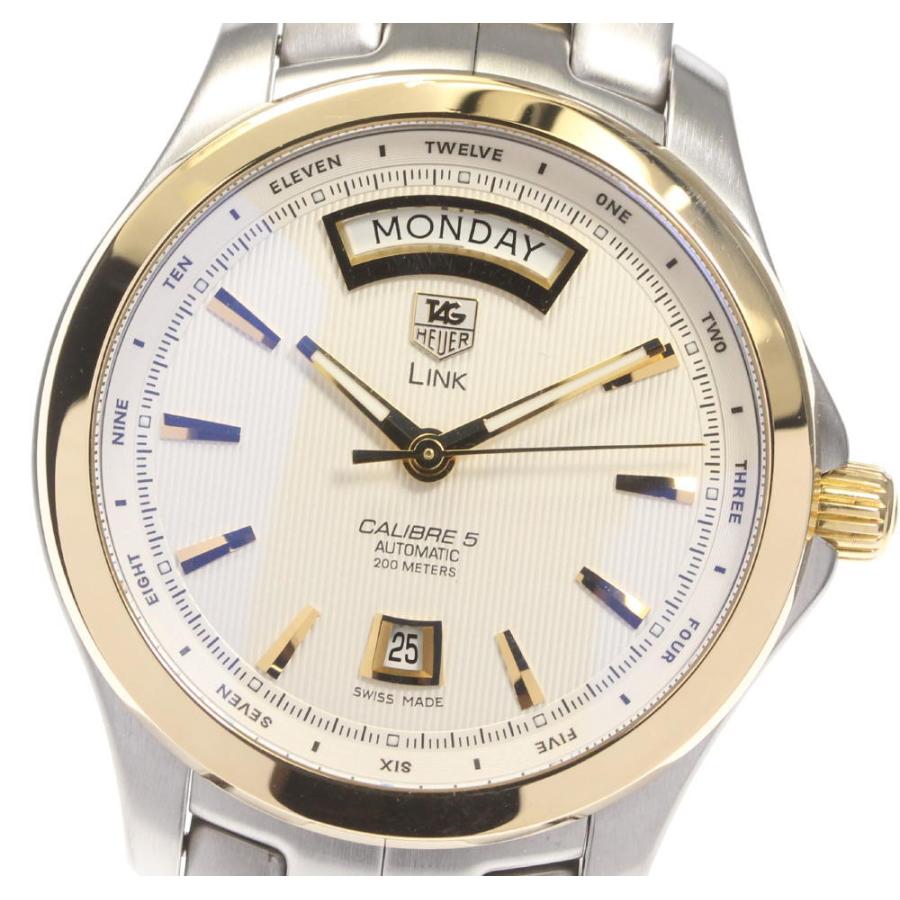 激安店舗 良品 Tag Heuer タグホイヤー リンク キャリバー5 デイデイト Wjf2050 Bb0593 自動巻き メンズ 中古 メンズ腕時計 Esehotel Lt