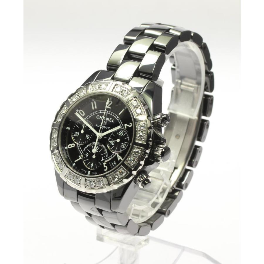 CHANEL ☆良品【CHANEL】シャネル J12 黒セラミック ダイヤベゼル  