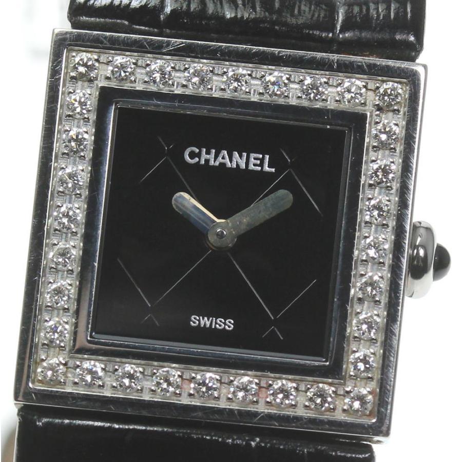 最低価格の CHANEL 【CHANEL】シャネル マトラッセ ダイヤベゼル クォーツ マトラッセ