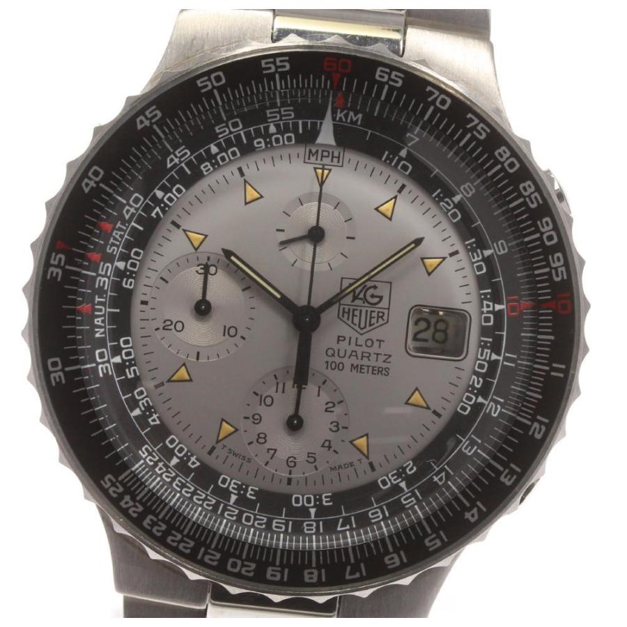☆良品【TAG HEUER】タグホイヤー パイロット クロノグラフ デイト