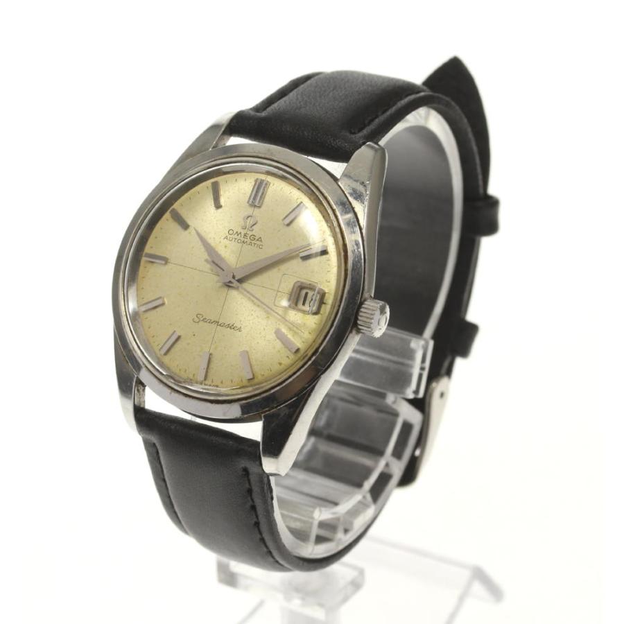 504 稼動品 オメガ シーマスター Cal.562 自動巻き 黒文字盤 OMEGA】 1960's オメガ シーマスター デイト ” Star dust ” ブラック