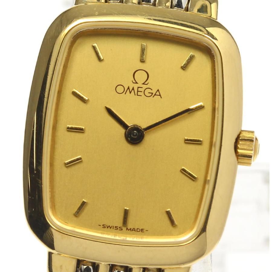 OMEGA オメガ デビル スクエア ローマン レディース 腕時計 クォーツ 美品 オメガ デビル スクエア コンビ ローマン レディース Omega