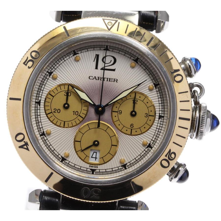 CARTIER カルティエ パシャ38mm　クロノグラフ 自動巻き　保証書有 CARTIER カルティエ パシャ38mm クロノグラフ 自動巻き 保証書有