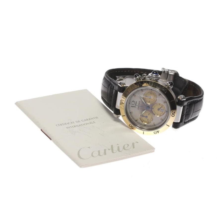 CARTIER カルティエ パシャ38mm　クロノグラフ 自動巻き　保証書有 CARTIER カルティエ パシャ38mm クロノグラフ 自動巻き 保証書有