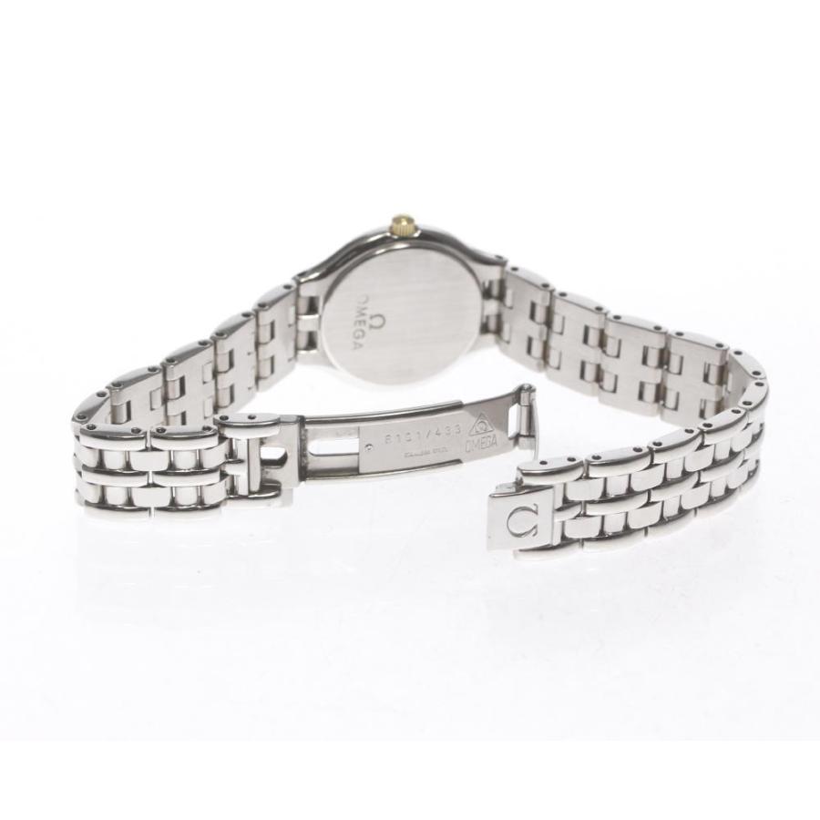 オメガ OMEGA 424.20.33.60.58.001 デビル 8Pダイヤ YGベゼル クォーツ レディース 良品 _917756 DE VILLE オメガ デビル 37mm 自動巻き K18 機械式 腕時計 ブランド