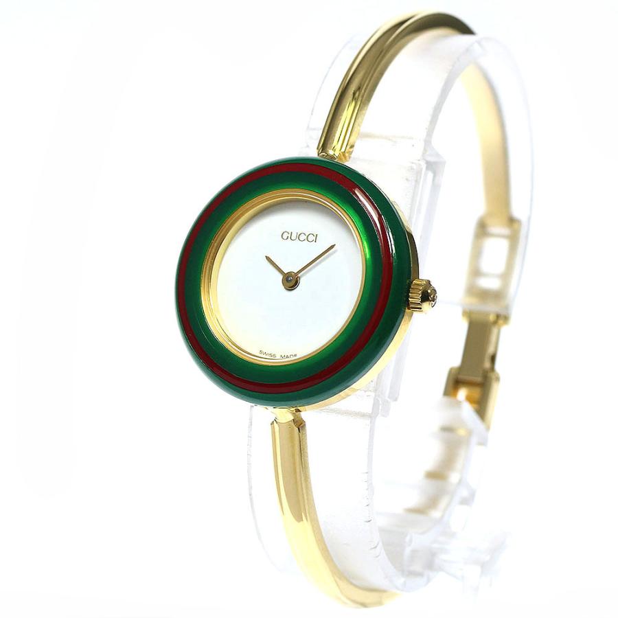 GUCCI（グッチ） ★内箱・保証書付き【GUCCI】グッチ チェンジベゼル 11/12.2 クォーツ レディース_614047 ...