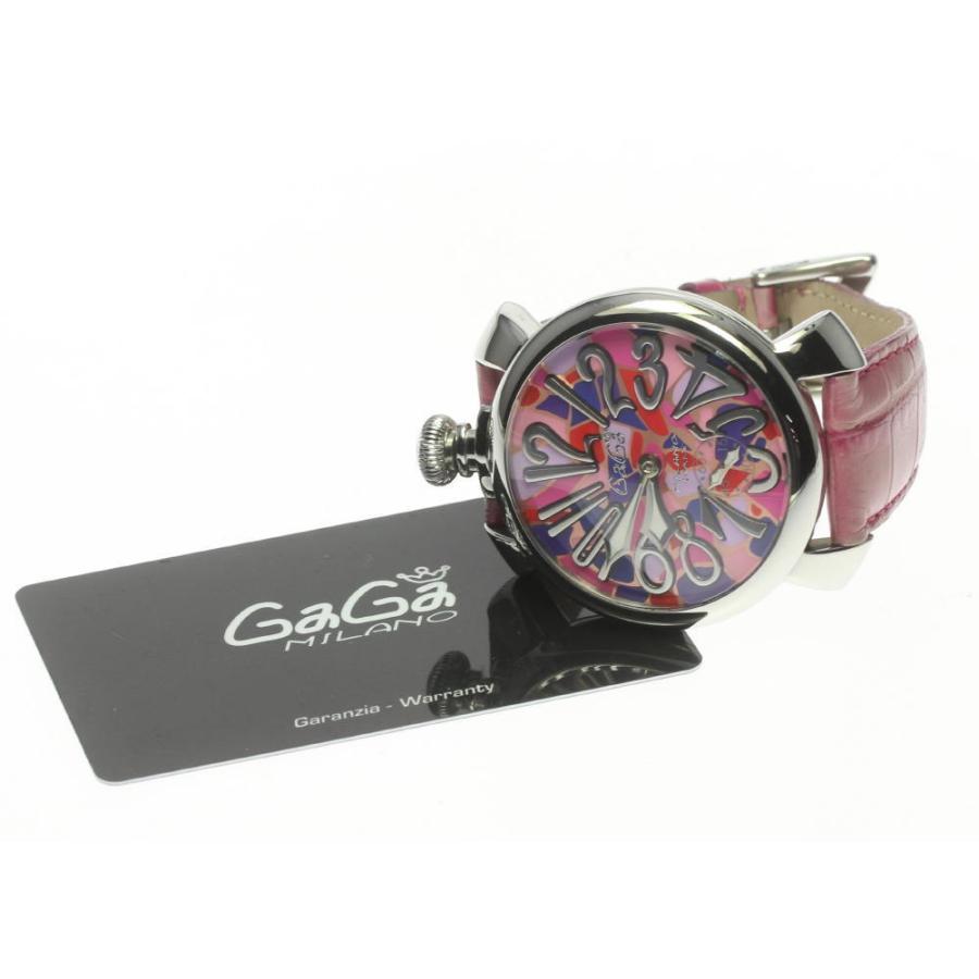 ガガミラノ マヌアーレ48MM 5010.MOSAICO2S ピンク 手巻き GaGa MILANO