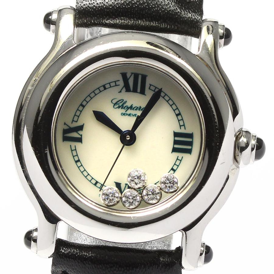 ショパール Chopard ハッピースポーツ 27/8250-23 レディース 腕時計 5P ダイヤ ブラック クォーツ ウォッチ Happy sports 90305148 Chopard（ショパール） Chopard 27/8250-23 ハッピースポーツ 5Pダイヤ