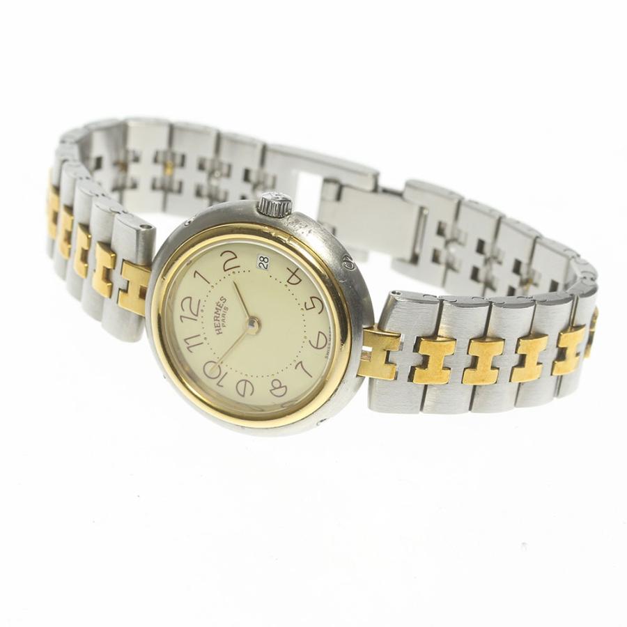 動作品 エルメス プロフィール 腕時計 HERMES HERMES エルメス プロフィール ウォッチ 腕時計 コンビ シルバー