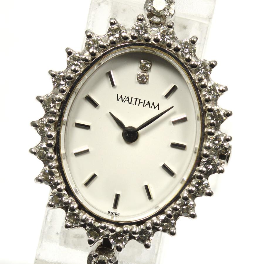 WALTHAM ☆良品【WALTHAM】ウォルサム K18WG ダイヤモンドベゼル  
