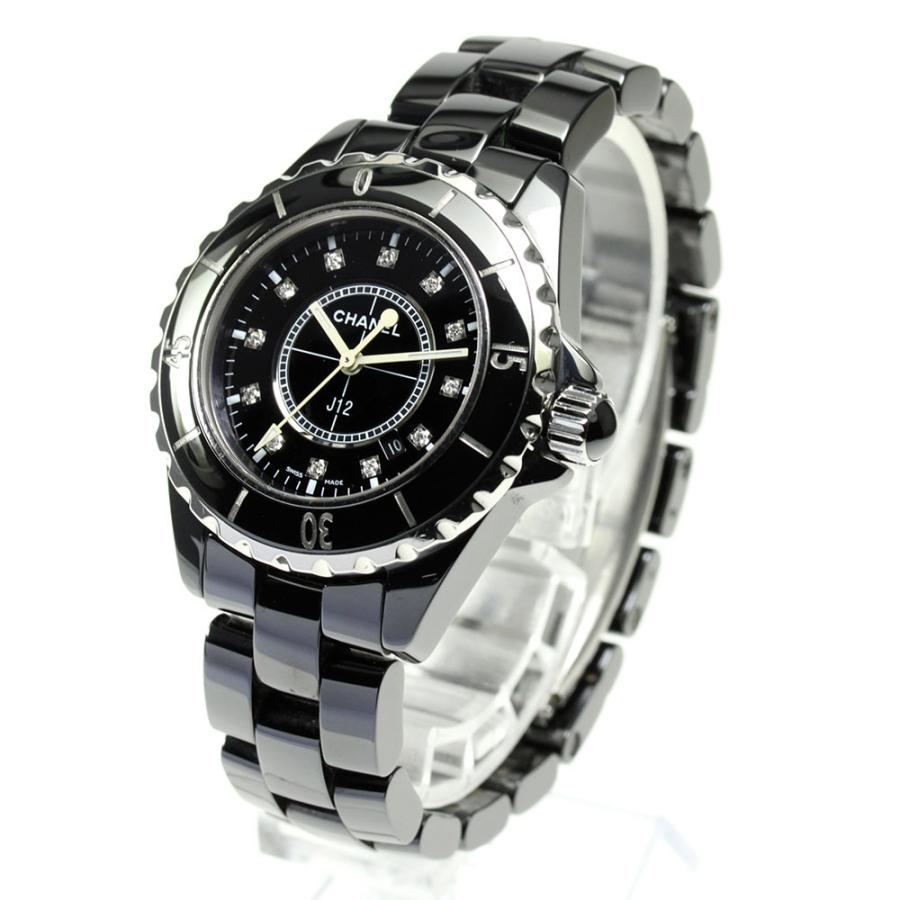シャネル J12 12Pダイヤ H1625 クォーツ レディース CHANEL CHANEL（シャネル） 【CHANEL】シャネル J12 デイト 12Pダイヤ H1625