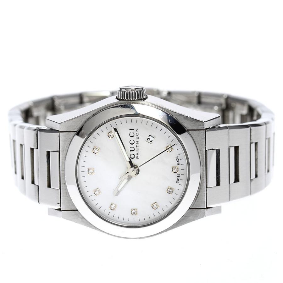 GUCCI 【GUCCI】グッチ パンテオン 115.5/YA115504 10Pダイヤ デイト  
