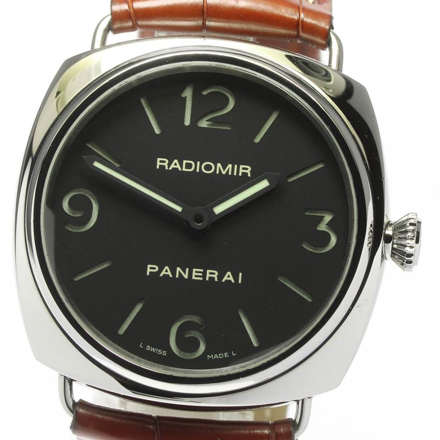 通販激安 ベース ラジオミール 良品 箱 保証書付き Panerai パネライ Pam00210 メンズ 中古 手巻き メンズ腕時計