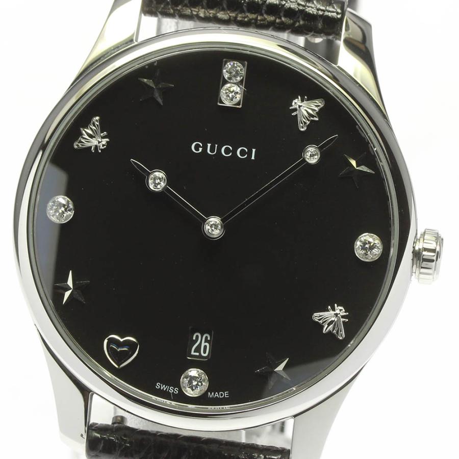 GUCCI レディース腕時計 箱付き 黒 GUCCI（グッチ） ☆極美品☆箱・保証書付き【GUCCI】グッチ G