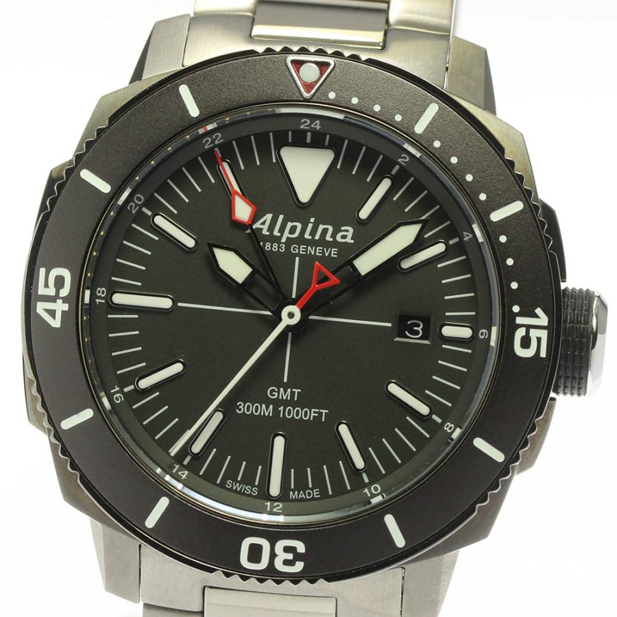 アルピナ シーストロング ダイバー GMT ウォッチ グレー ブレスレット