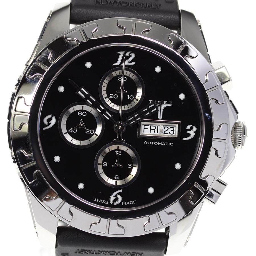 輝く高品質な New 美品 箱付き Tiret York ティレットニューヨーク メンズ 自動巻き Ac 100 クロノグラフ オートマチック メンズ腕時計
