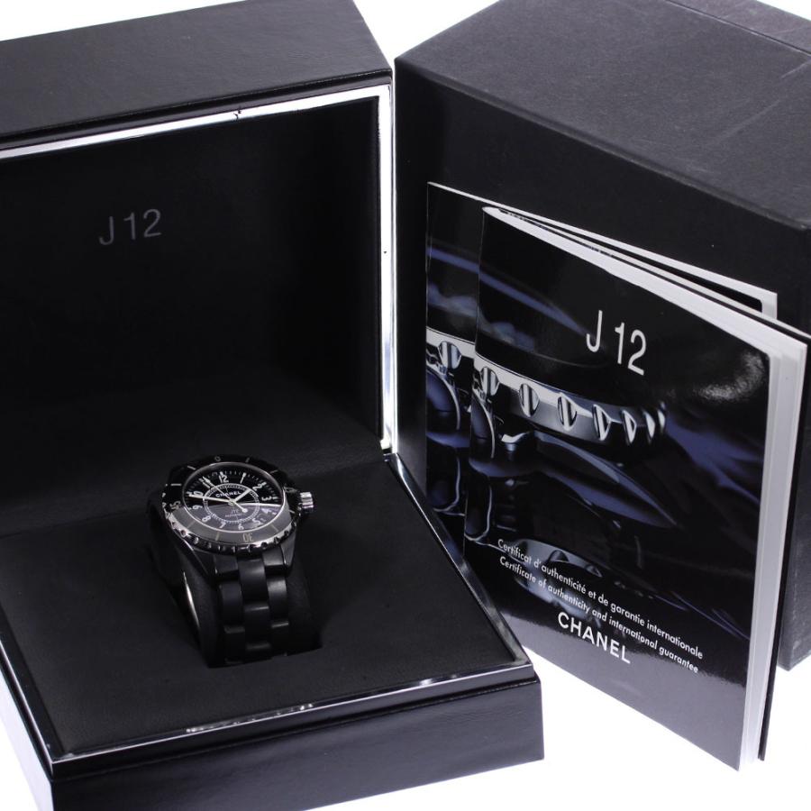 CHANEL シャネル J12 H0684 黒セラミック×ラバー 自動巻き 箱付 CHANEL ☆美品☆箱付き【CHANEL】シャネル J12 黒セラミック