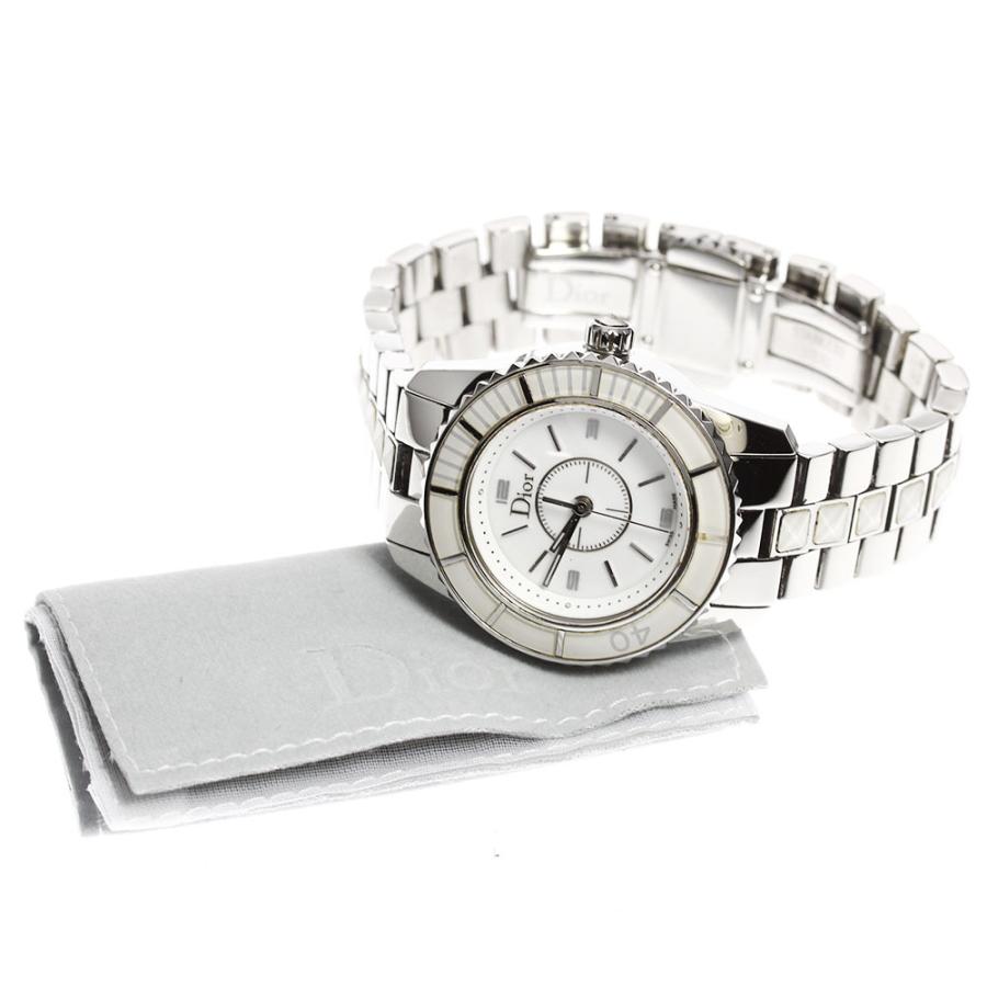☆良品【Dior】ディオール クリスタル CD112112 クォーツ レディース  