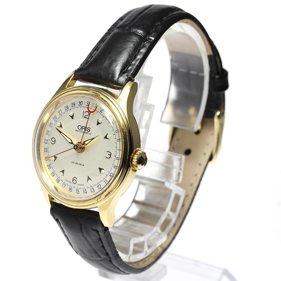 ORIS オリス 7478 ポインターデイト裏面スケルトン 自動巻き 稼働品 腕時計 稼働 オリス ORIS AT 自動巻き ポインターデイト SS 裏