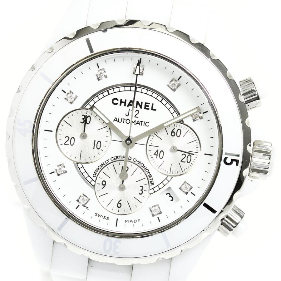 CHANEL ☆良品【CHANEL】シャネル J12 白セラミック クロノグラフ 9P