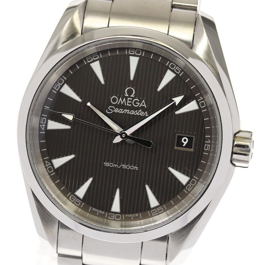 女性に人気 メンズ クォーツ 231 10 39 60 06 001 デイト アクアテラ シーマスター 良品 Omega オメガ メンズ腕時計