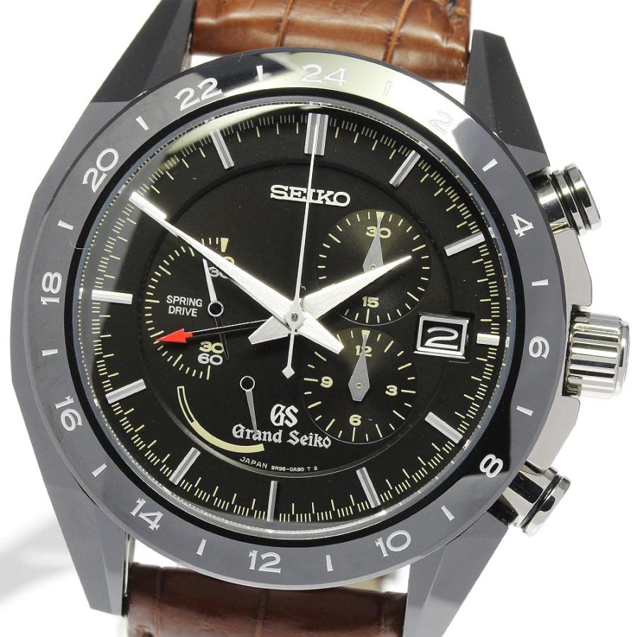 ☆極美品【SEIKO】セイコー グランドセイコー GMT 500本限定 SBGC015/9R96-0AB0 スプリングドライブ メンズ 【220602】 【22071】【ev15】 SEIKO（セイコー） ☆極美品【SEIKO】セイコー グランドセイコー GMT