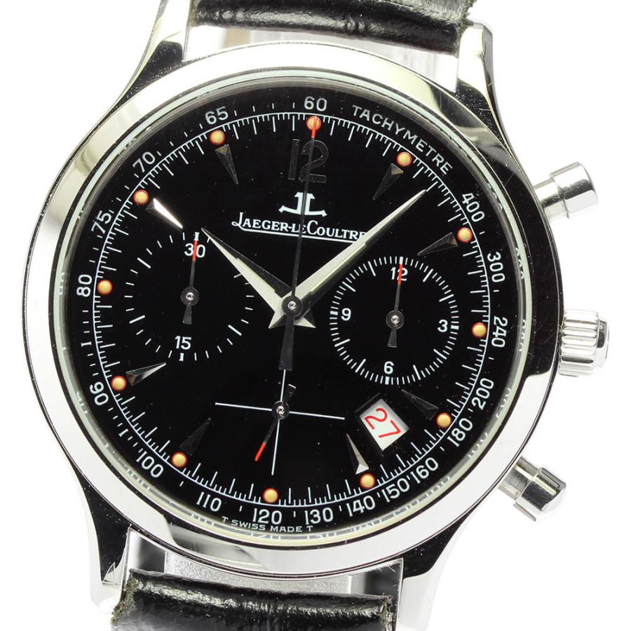 美品！ジャガールクルト クラブ 黒盤 J7801 | [中古]ジャガールクルト マスター クロノグラフ Q1538171