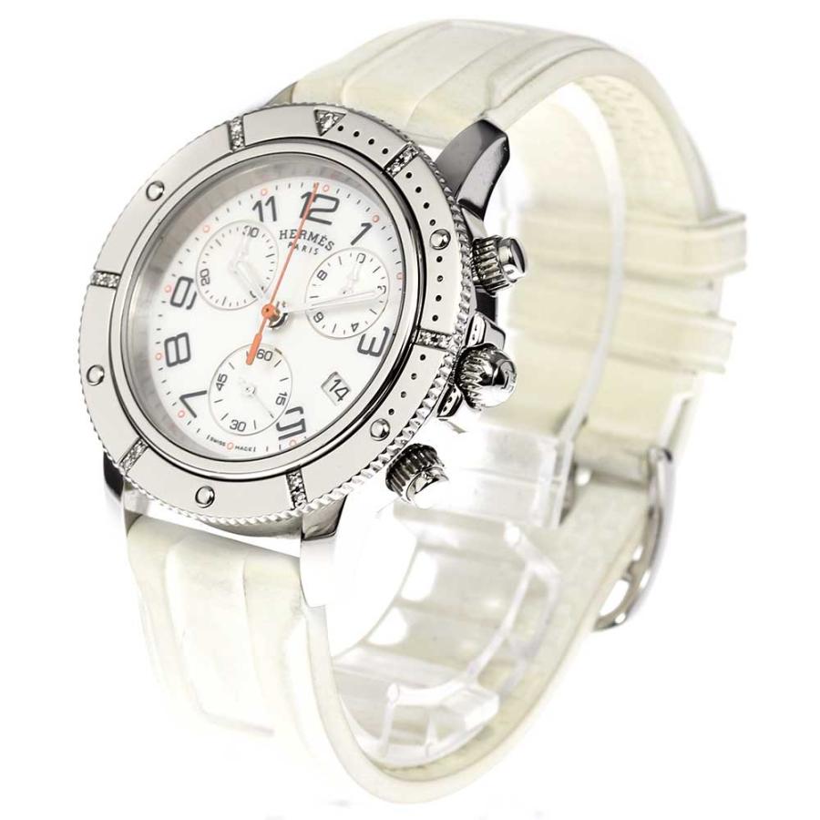 HERMES 【HERMES】エルメス クリッパーダイバー クロノ ベゼルダイヤ