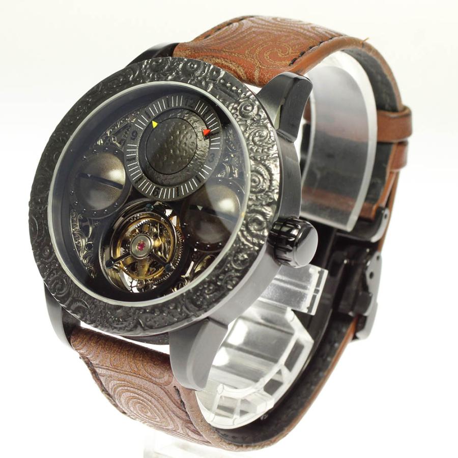Toshyu Fukami】深見東州 縄文 トゥールビヨン 手巻き メンズ : 647087 
