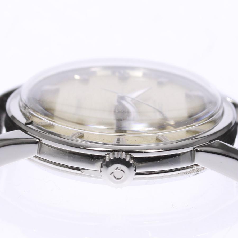 オメガ　ラウンド　cal.501 自動巻きメンズ腕時計　稼働品 OMEGA】 1950's オメガ ノンネーム ハニカム エイジングダイヤル