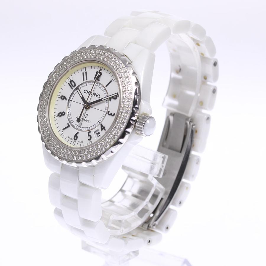 CHANEL 【CHANEL】シャネル J12 ホワイトセラミック アフターダイヤ  
