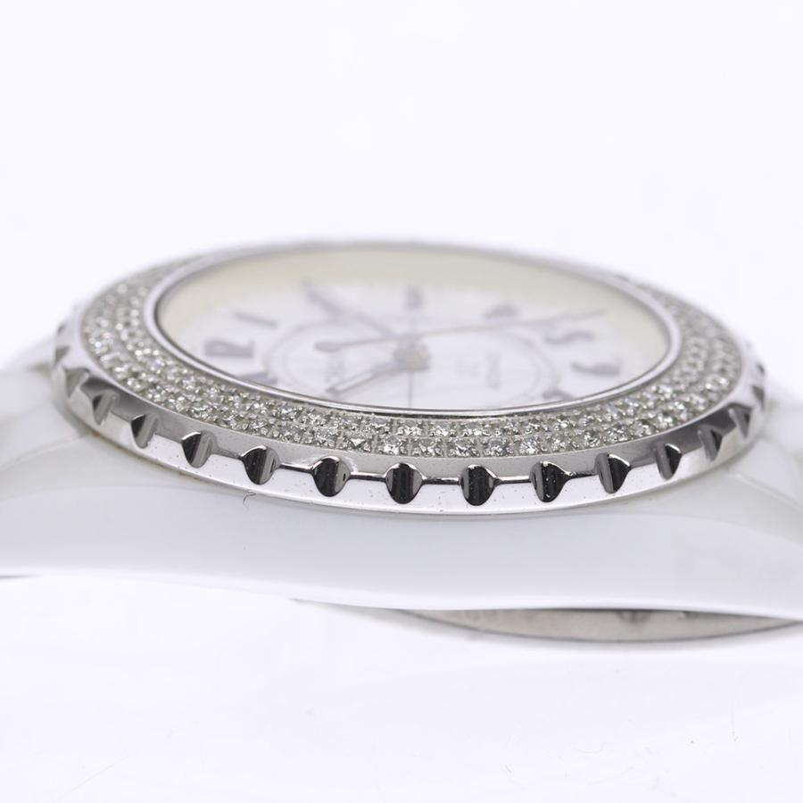 CHANEL 【CHANEL】シャネル J12 ホワイトセラミック アフターダイヤ  