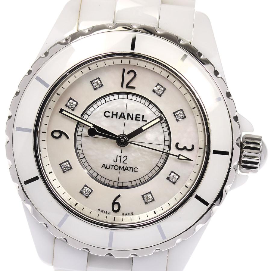 シャネル CHANEL H2423 J12 白セラミック 8Pダイヤ 自動巻き メンズ _869145 CHANEL（シャネル） ☆良品【CHANEL】シャネル J12 白セラミック 8P