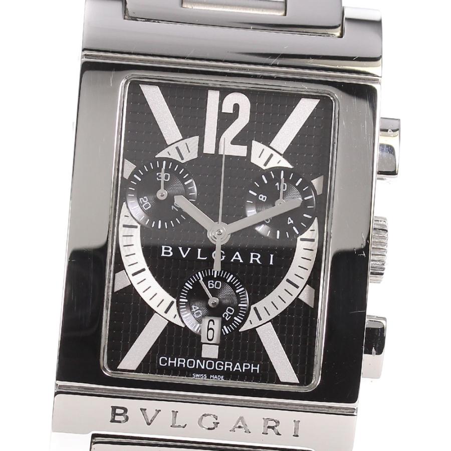 ブルガリ BVLGARI RTC49S レッタンゴロ クロノグラフデイト BVLGARI ☆箱・保証書付き【BVLGARI】ブルガリ レッタンゴロ