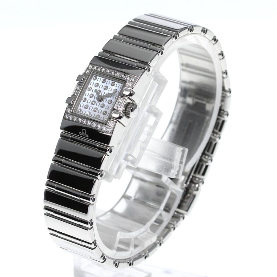 ☆良品【OMEGA】オメガ コンステレーション カレ クアドラ ダイヤ 