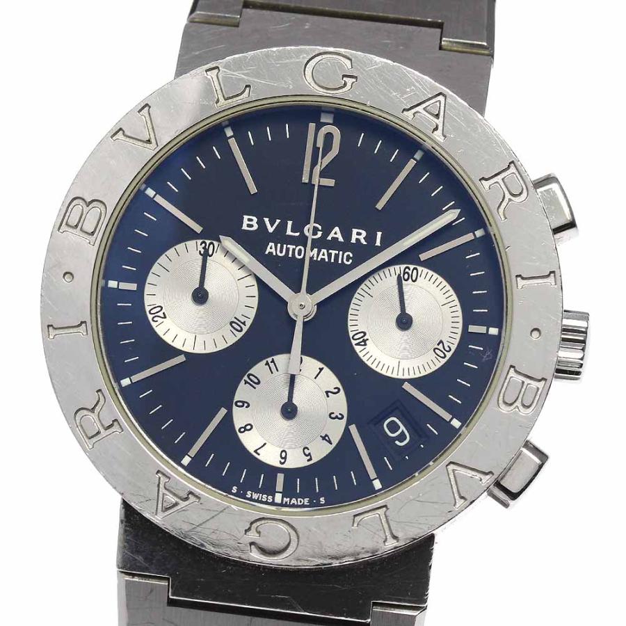 最安挑戦！ 【BVLGARI】ブルガリ ブルガリブルガリ クロノグラフ BB38SSCH 自動巻き メンズ 腕時計